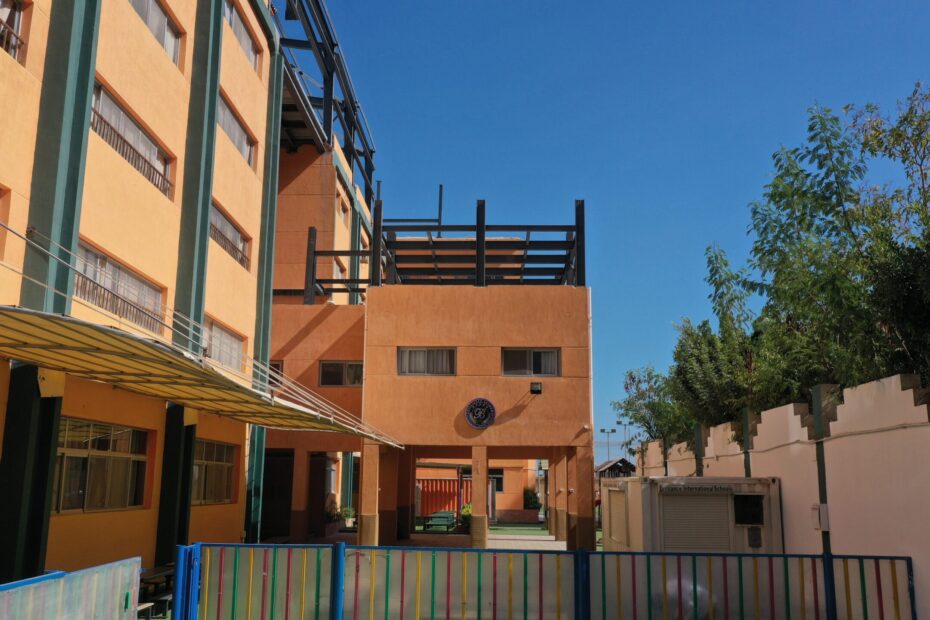 Brilliance Academy campus courtyard and school building in Alexandria